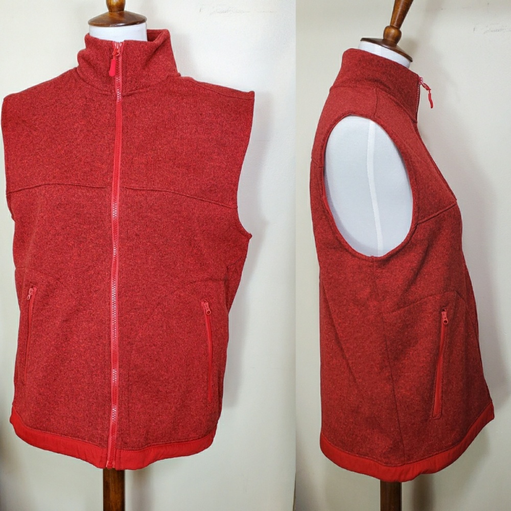 Goodfellow Red Zip Front Knit Vest